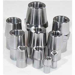 THREADED TUBE END 3/8-24 LH 7/8" x .083" TUBE, 4130 STEEL MEZIERE / RE1016BL