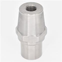 THREADED TUBE END 1/2-20 LH 1-1/4 x .120" TUBE, WITH HEX MEZIERE / RE1025DL