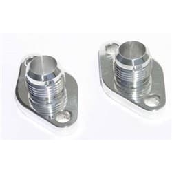 SBC W/PUMP PORT ADAPTERS (PR) -12AN MALE POLISHED SILVER MEZIERE - MZWP8112ANU