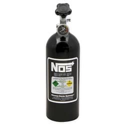 BLACK 5LB NITROUS BOTTLE SUPER HI FLO VALVE & GAUGE NOS - 14730B