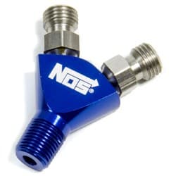 NOS FLARE JET Y FITTING BLUE   NOS - 17255NOS