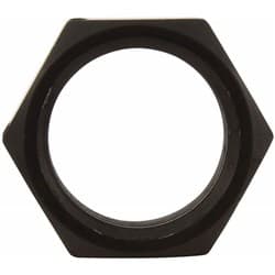 BLACK 5/8-18 JAM NUT LH FLANGE ALLOY 3/4" HEX PANELFAST - JAM FA010LBK