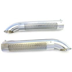 PATRIOT SHIELDED SIDE TURNOUTS 3.5INLET 26 LONG*CHROME* PR PATRIOT - H3824