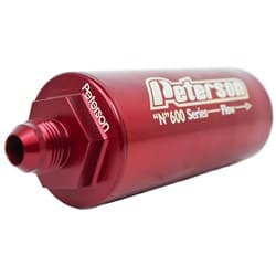 600 SERIES 60 MIC FILTER -10AN - ALUMINIUM 4.5" X 2" PETERSON / PFS09-0618