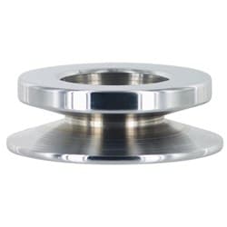 ALTERNATOR V-BELT PULLEY 1V CHROME 10MM x 2-3/8"OD POWERMAST - 110