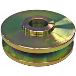 ALTERNATOR V-BELT PULLEY 1V YELLOW ZINC 10MM x 2-3/8"OD POWERMAST - 111