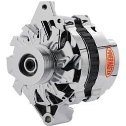 CHEV ALTERNATOR 105A CHROME IN INTERNAL REG, 6 RIB SERPENTINE POWERMAST - 17802