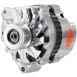 POWERMASTER ALT POLISHED 105 AMP PLUG 6 GROOVE PULLEY CS130 POWERMAST - 27461