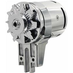 POWERMASTER GENERATOR 90 AMPS SUIT FLATHEAD 49-53 POLISHED POWERMAST - 282021