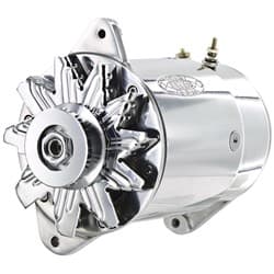 POWERMASTER GENERATOR 90 AMPS SUIT GM TO 64, SHORT POLISHED POWERMAST - 282111