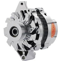 P/MASTER 140A  ALT CHROME SIDE POST 1 WIRE 6 GROOVE PULLEY POWERMASTER - 37402