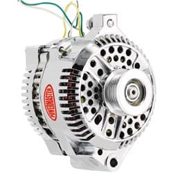 200AMP FORD ALTERNATOR CHROME 1 WIRE WITH REG PLUG *CHROME* POWERMAST - 37759