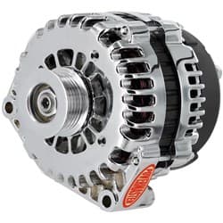 GM ALT AD244 STYLE CHROME 215 AMP W/4PIN VR, 1 WIRE SERP LS2 POWERMAST - 38237