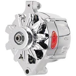 POWERMASTER FORD 100 AMP ALT SINGLE WIRE V-BELT  CHROME POWERMAST - 8-37101