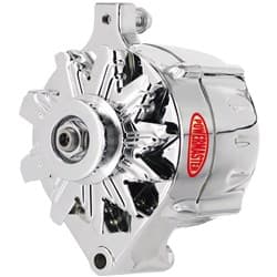 POWERMASTER ALT FORD 150 AMP V BELT, CHROME FINISH SMOOTH POWERMASTER - 8-37141