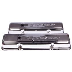 CHROME VALVE COVERS, SBC SHORT EMBOSSED BOWTE & CHEVROLET PROFORM - 141-102
