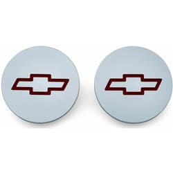 BOWTIE EMBLEM FREEZE PLUGS INSERT RECESSED RED GREY OUTER PROFORM - 141-233