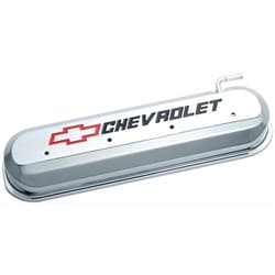 SLANT EDGE VALVE COVERS, LS CHROME, RED & BLACK EMBLEM PROFORM - 141-265