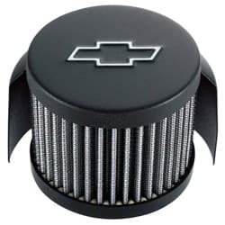 PUSH-IN BREATHER FILTER, BLACK WITH SHIELD & BOWTIE, 3" DIA PROFORM - 141-613