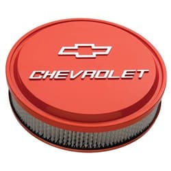 SLANT EDGE 14x3 AIR CLEANER ORANGE RAISED CHEV BOWTIE EMB PROFORM 141-831