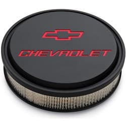 SLANT EDGE 14X3" AIR CLEANER BLACK CRINKLE, RED EMBLEM PROFORM  /  141-834