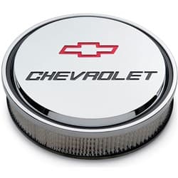 SLANT EDGE 14X3" AIR CLEANER CHROME, RED & BLACK EMBLEM PROFORM  /  141-835