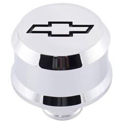 SLANT EDGE BOWTIE BREATHER CAP CHROME, RECESSED BLACK BOWTIE PROFORM - 141-852