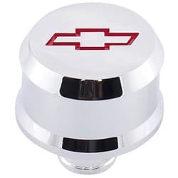 SLANT EDGE BOWTIE BREATHER CAP CHROME, RECESSED RED BOWTIE PROFORM - 141-853