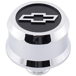 SLANT EDGE BOWTIE BREATHER CAP CHROME, RAISED LOGO ON BLACK PROFORM - 141-856