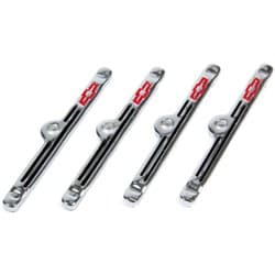 VALVE COVER HOLD DOWN CLAMPS CHROME RED BOWTIE 4 PER PACK PROFORM - 141-903
