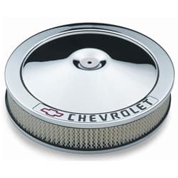 AIR CLEANER 14 X 3 CHROME RED BOWTIE, BLACK WRITING PROFORM - 141-906