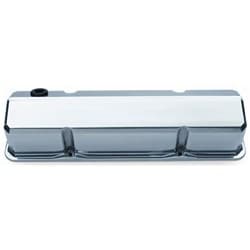 SLANT EDGE VALVE COVERS, SBC POLISHED, PLAIN PROFORM - 141-926