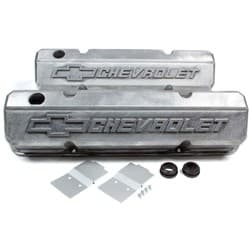 SLANT EDGE VALVE COVERS, SBC POWER COATED RAISED & MILLED PROFORM - 141-939