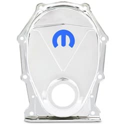 MOPAR BIG BLOCK TIMING COVER CHROME. OMEGA "M" EMBLEM PROFORM - 440-216
