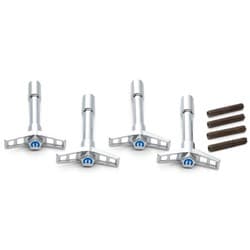 MOPAR CHROME VALVE COVER WING NUTS. CHROME WITH BLUE EMBLEM PROFORM - 440-902