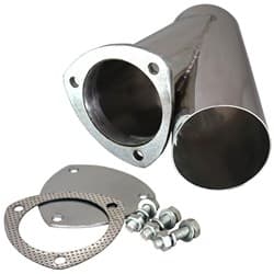 3.00 S/STEEL EXHAUST CUTOUT Y-BRANCH & FLANGE ONLY QTP - 10300