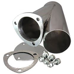 3.50 S/STEEL EXHAUST CUTOUT Y-BRANCH & FLANGE ONLY QTP - 10350