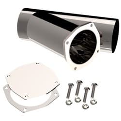 5.00 S/STEEL EXHAUST CUTOUT Y-BRANCH & FLANGE ONLY QTP - 10500