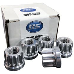 RC COMP WHEEL NUT SET 5/8-18" RH 12 POINT POLISH ECLIP 10PK RC COMP / CSLUG625-01P