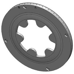 CRANK TRIGGER DEGREE RING FLAT,6.37"DIA,SOLID ALCOHOL RCD / 201020-0007