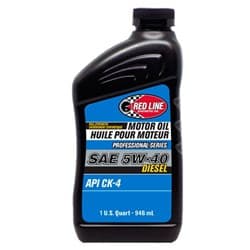 PROFESSIONAL SERIES 5W40 DIESEL, 1 QUART / 946ml REDLINE OIL / 12714