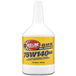 REDLINE 75W140 GL-5 NON-SLIP GEAR OIL, 1 QUART / 946ML REDLINE OIL / 57104