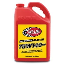 REDLINE 75W140 GL-5 NON-SLIP GEAR OIL, 1 GALLON / 3.78L REDLINE OIL / 57105