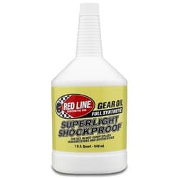 REDLINE SUPERLIGHT SHOCKPROOF GEAR OIL, 1 QUART / 946ML REDLINE OIL / 58504