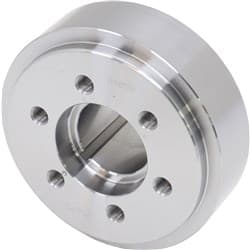 STEEL BLOWER CRANK HUB, BBC 6-BOLT, DUAL KEY, EXTERNAL BAL ROMAC / 0410B