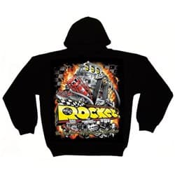 ROCKET HOODIE HEMI ENGINE" BLACK MEDIUM ROCKET -ROCKETHOOD-M