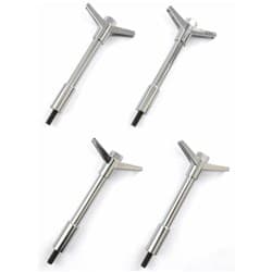 CHROME STEEL DELUXE WING NUT 4 PIECES, 4 HIGH RPC - R1006