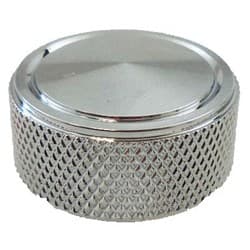 AIR CLEANER KNURLED ROUND NUT CHROME STEEL 1/4" THREAD RPC - R2183