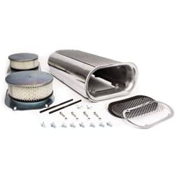 HOOD SCOOP POLISHED ALUMINIUM DUAL "HILBORN STYLE" RPC - R5233