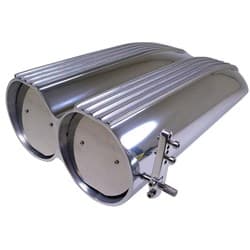 SHOTGUN STYLE SCOOP POLISH KIT SINGLE OR DUAL CARB RIBBED/FINNED FINISH RPC-5234